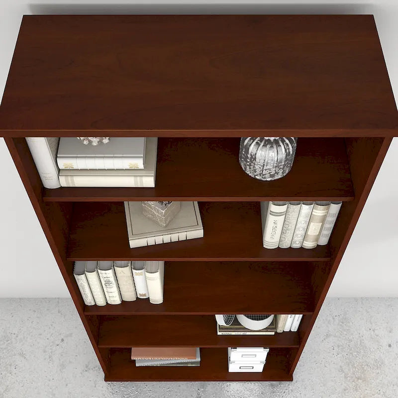Bibliothèque haute à 5 tablettes réglables