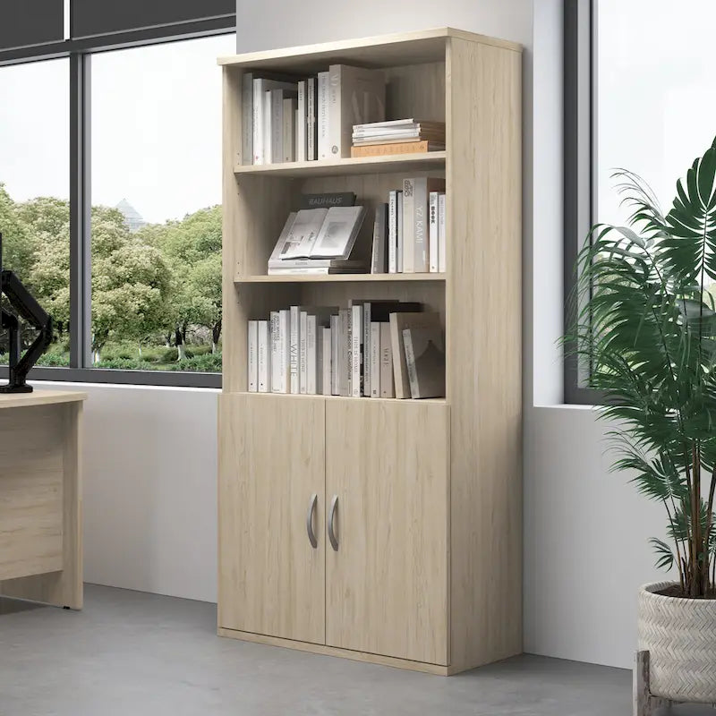 Bibliothèque haute à 5 tablettes réglables