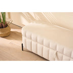 49.21Wide Velvet Storage Soft Bench for Living Room, Entryway and Bedroom