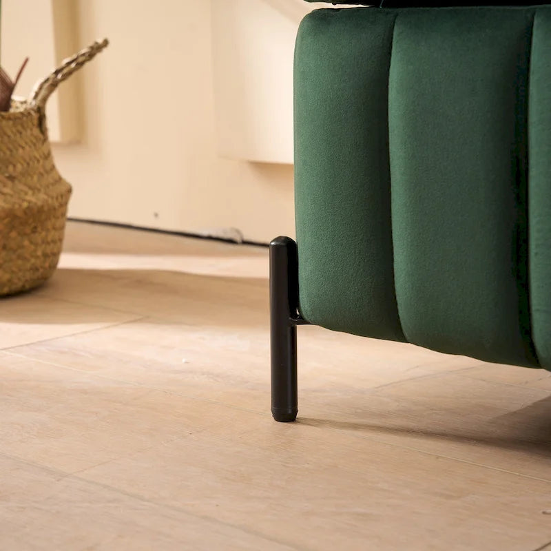 49.21Wide Velvet Storage Soft Bench for Living Room, Entryway and Bedroom