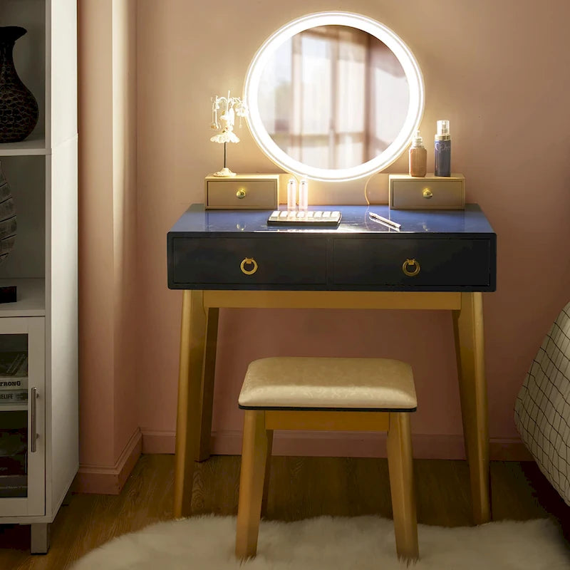 Table de maquillage avec écran tactile et 3 modes d'éclairage - Voir les détails