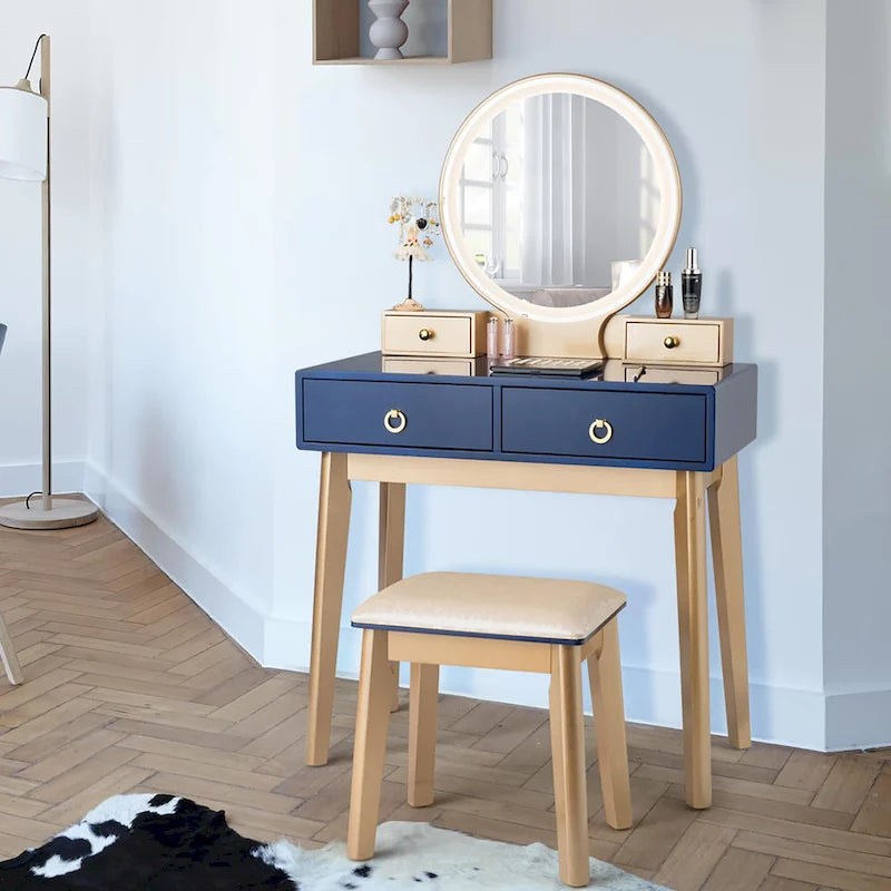 Table de maquillage avec écran tactile et 3 modes d'éclairage - Voir les détails