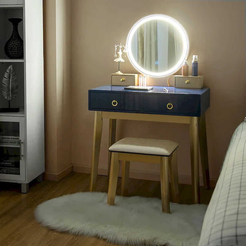 Table de maquillage avec écran tactile et 3 modes d'éclairage - Voir les détails