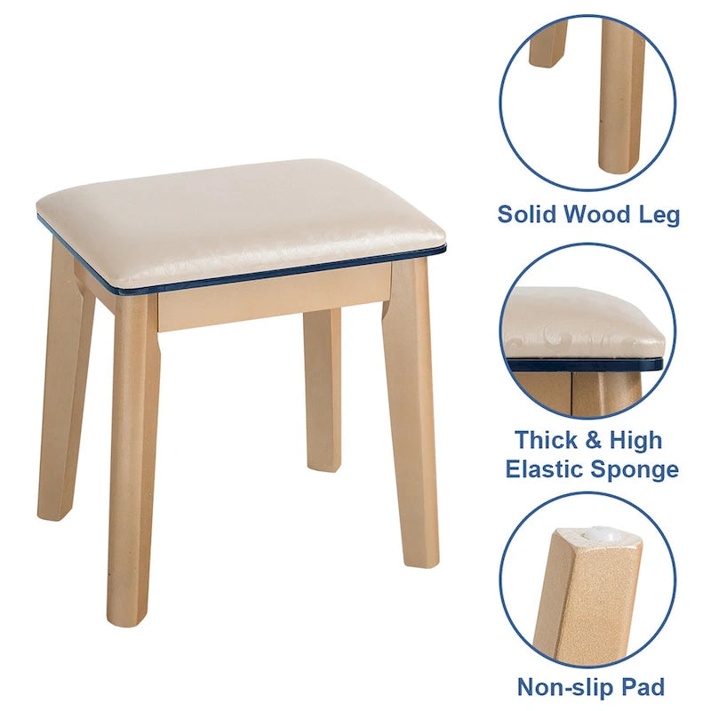 Table de maquillage avec écran tactile et 3 modes d'éclairage - Voir les détails