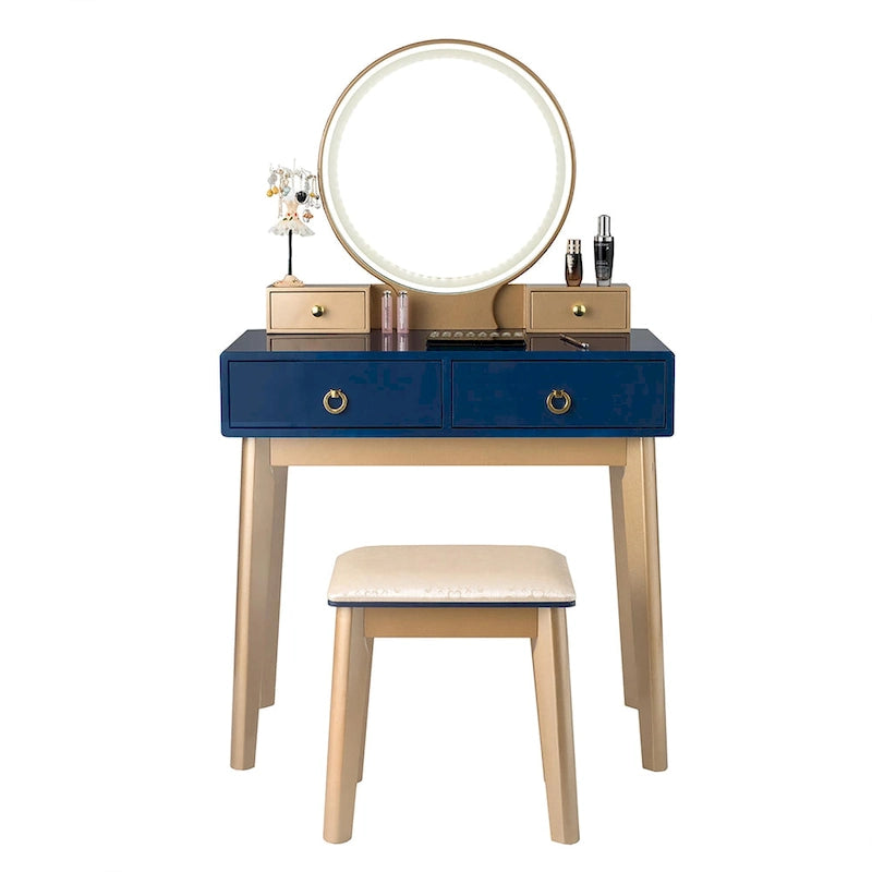 Table de maquillage avec écran tactile et 3 modes d'éclairage - Voir les détails
