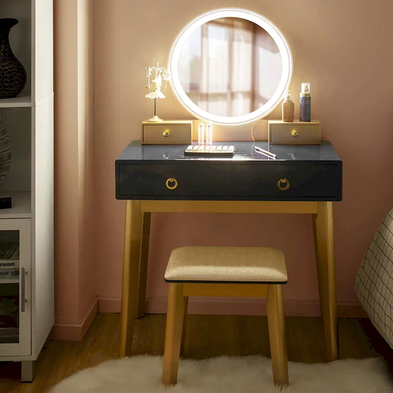 Table de maquillage avec écran tactile et 3 modes d'éclairage - Voir les détails