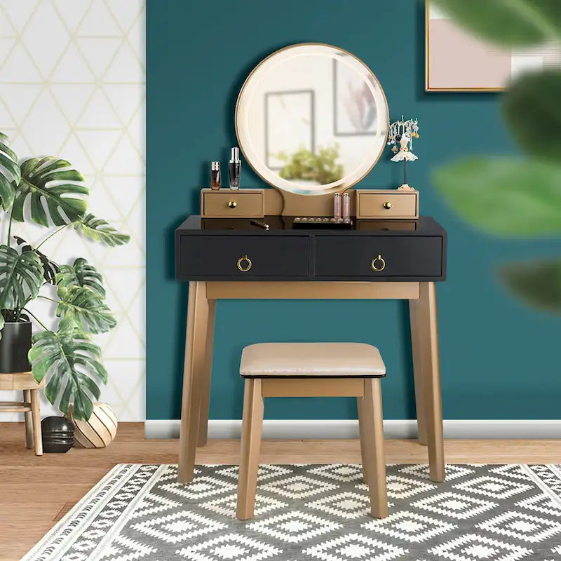 Table de maquillage avec écran tactile et 3 modes d'éclairage - Voir les détails
