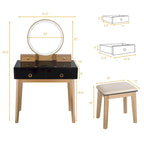Table de maquillage avec écran tactile et 3 modes d'éclairage - Voir les détails