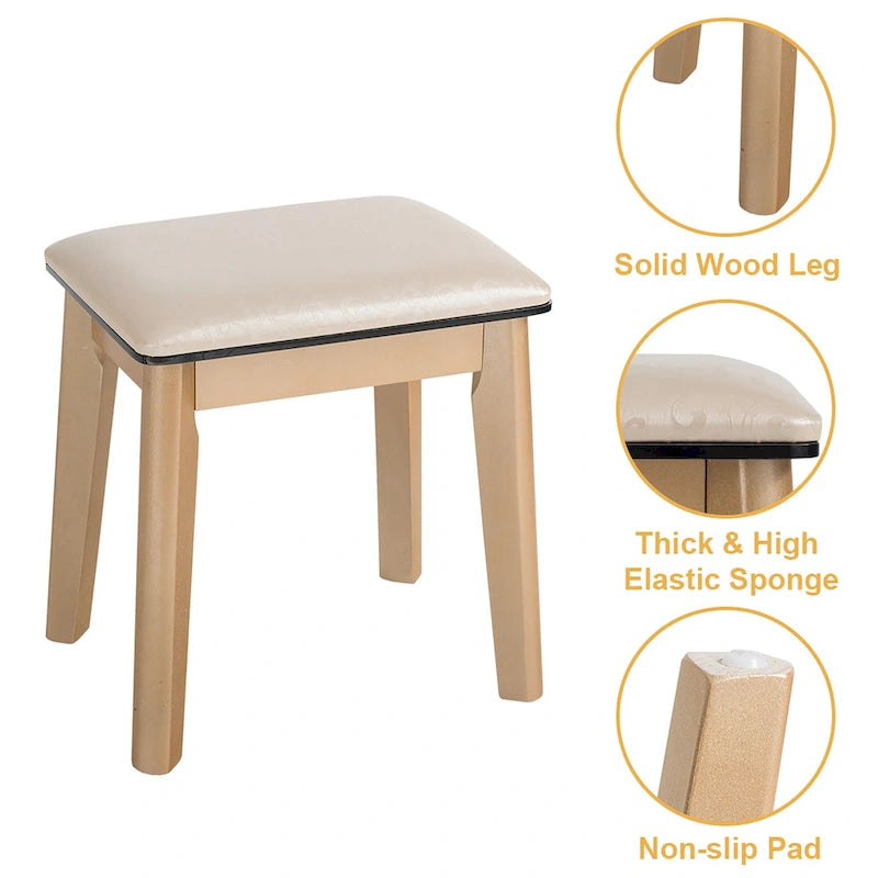 Table de maquillage avec écran tactile et 3 modes d'éclairage - Voir les détails