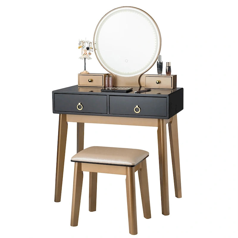 Table de maquillage avec écran tactile et 3 modes d'éclairage - Voir les détails