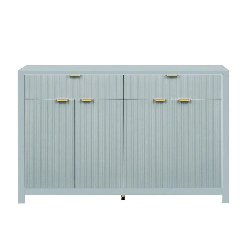Buffet à motif ondulé avec tiroirs et étagères réglables