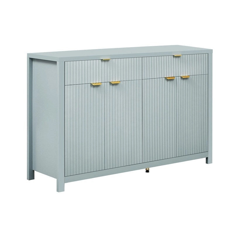Buffet à motif ondulé avec tiroirs et étagères réglables