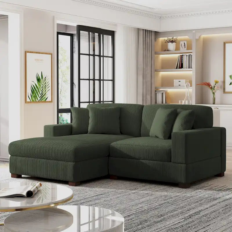 Canapé modulaire surdimensionné et moderne avec oreillers