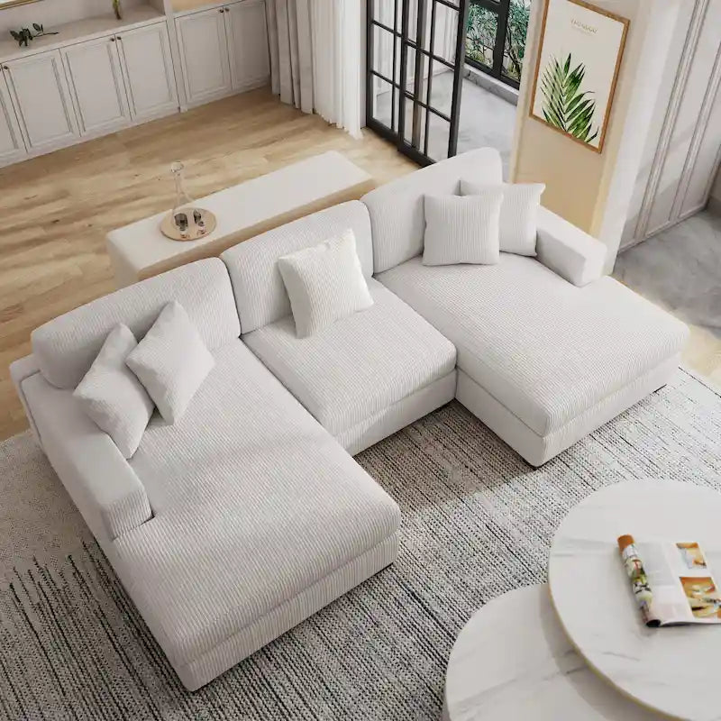 Canapé modulaire surdimensionné et moderne avec oreillers