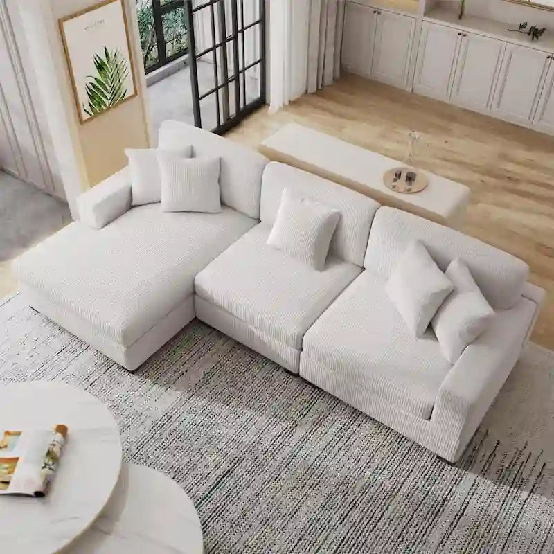 Canapé modulaire surdimensionné et moderne avec oreillers