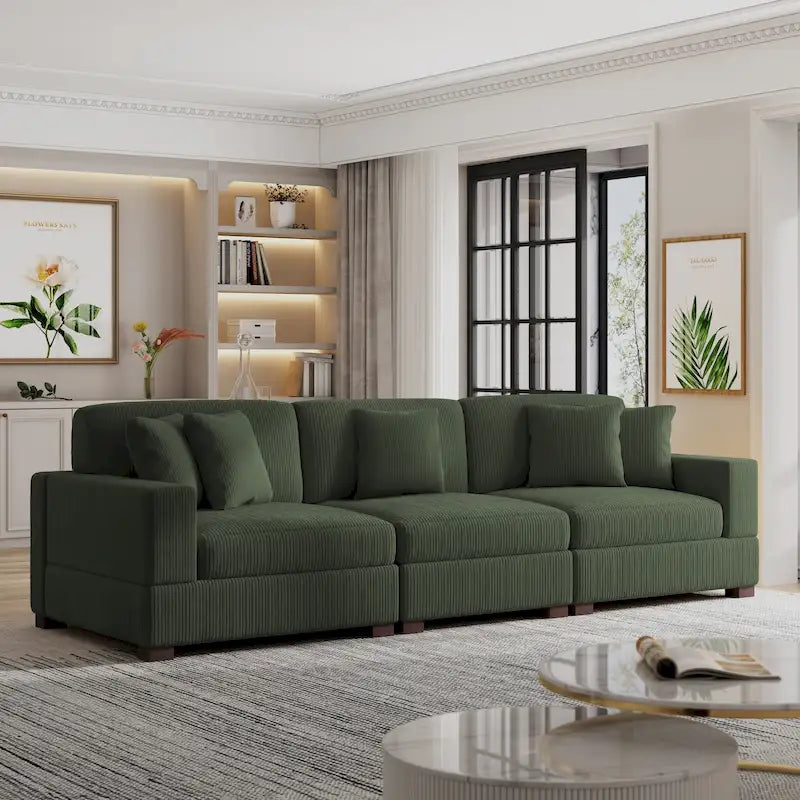 Canapé modulaire surdimensionné et moderne avec oreillers