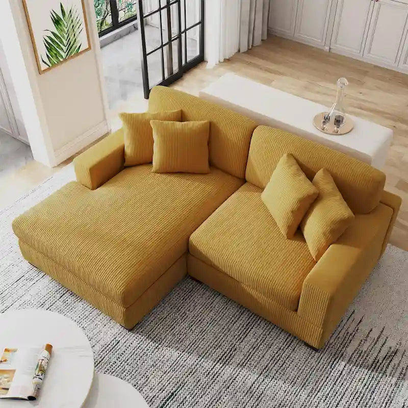 Canapé modulaire surdimensionné et moderne avec oreillers