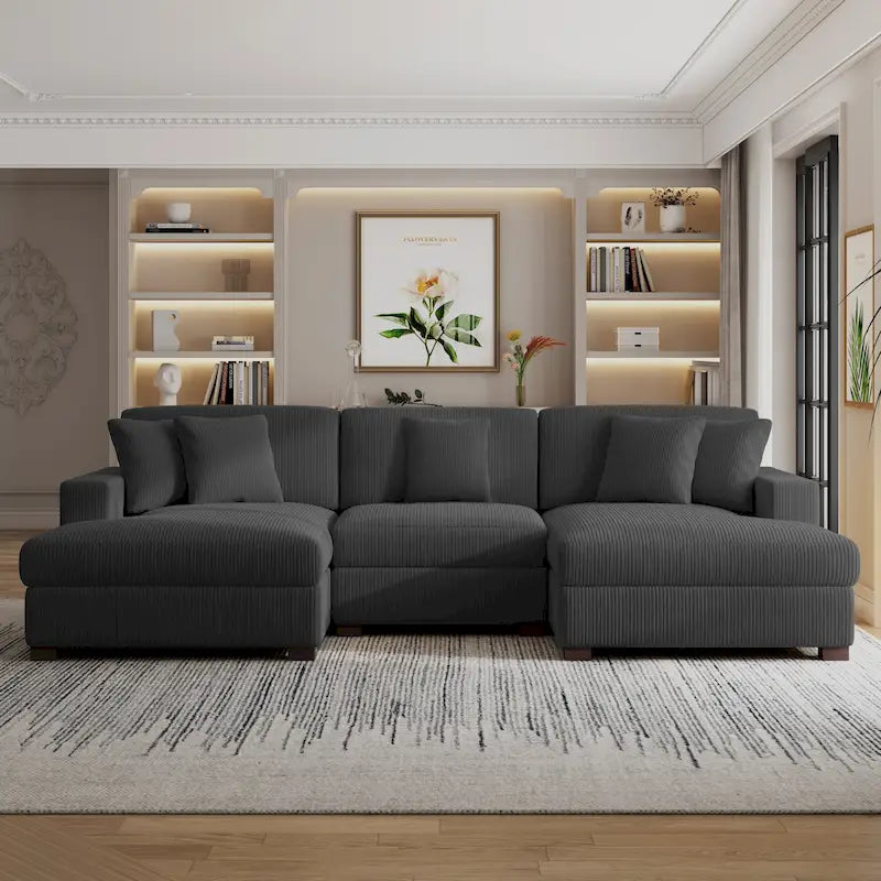 Canapé modulaire surdimensionné et moderne avec oreillers