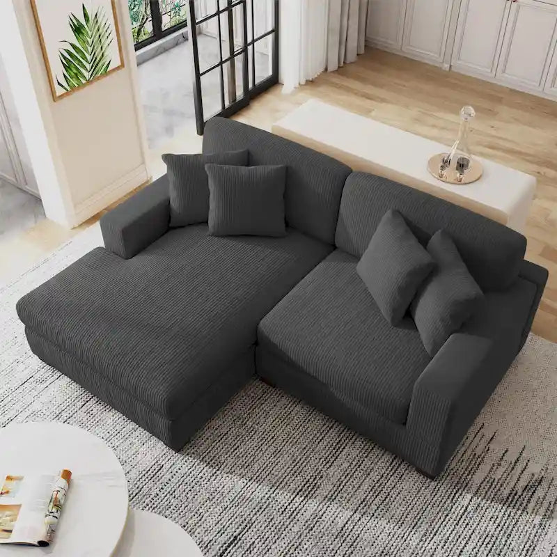 Canapé modulaire surdimensionné et moderne avec oreillers
