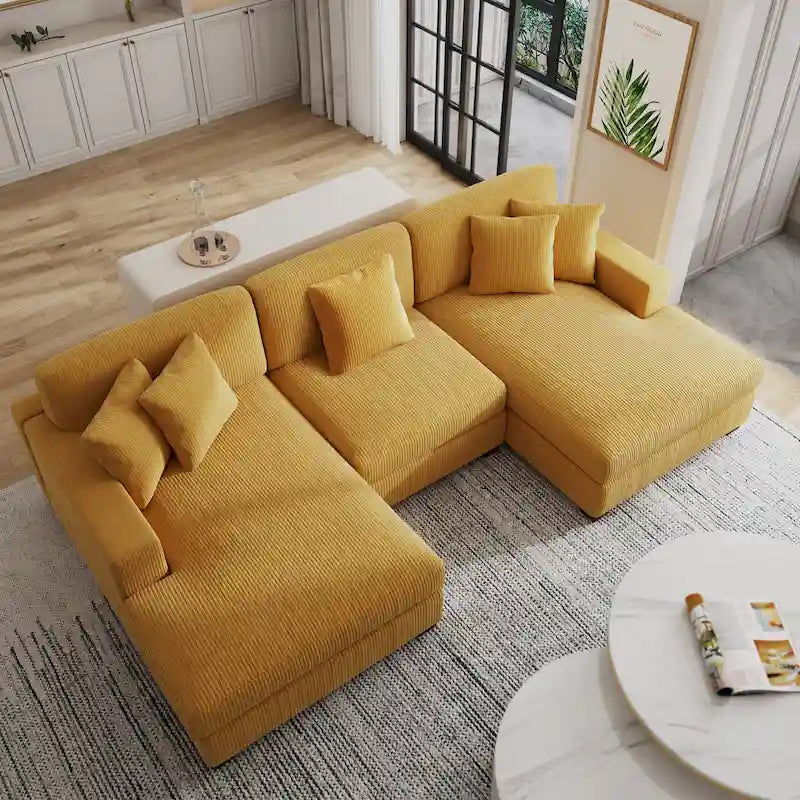 Canapé modulaire surdimensionné et moderne avec oreillers