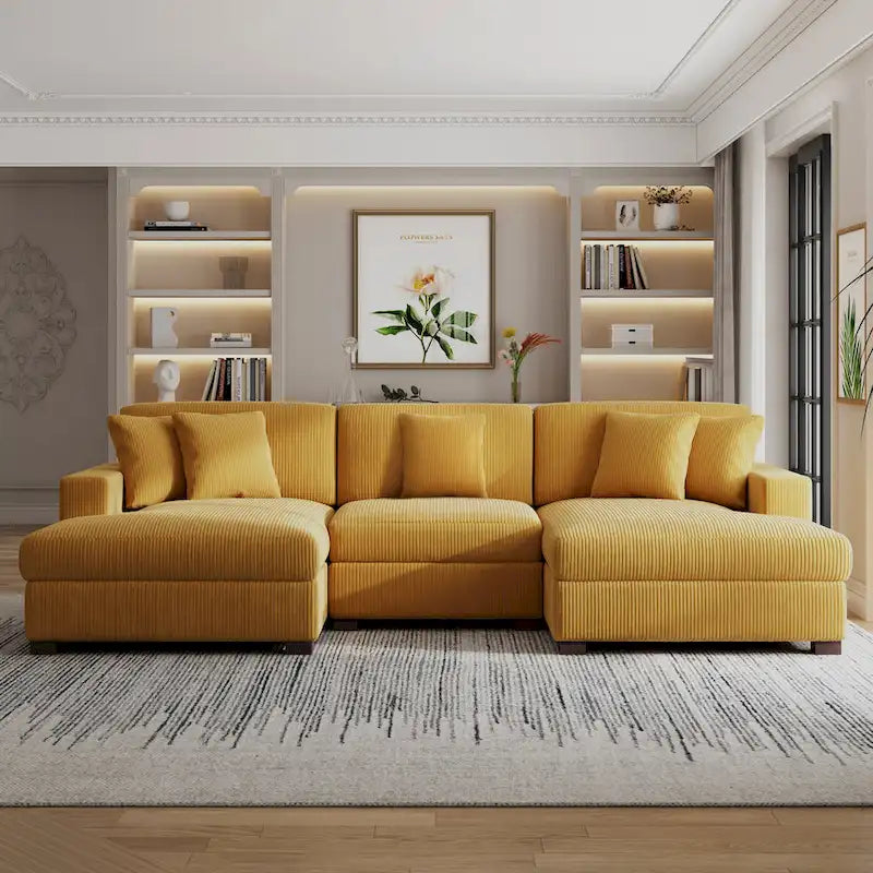 Canapé modulaire surdimensionné et moderne avec oreillers