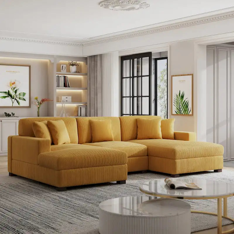 Canapé modulaire surdimensionné et moderne avec oreillers