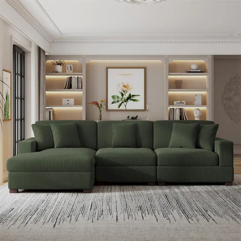 Canapé modulaire surdimensionné et moderne avec oreillers