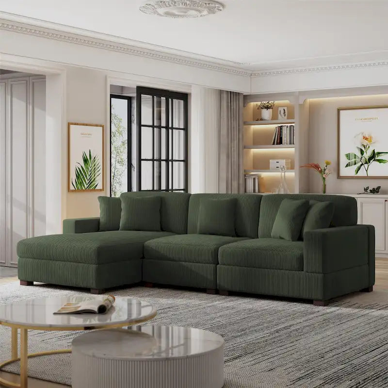 Canapé modulaire surdimensionné et moderne avec oreillers
