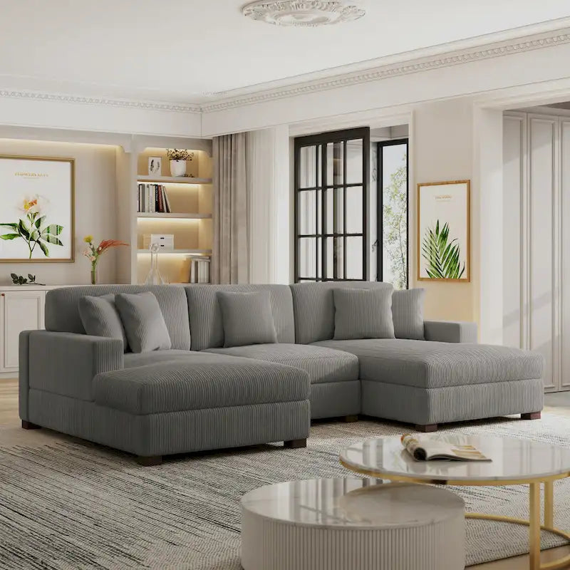 Canapé modulaire surdimensionné et moderne avec oreillers