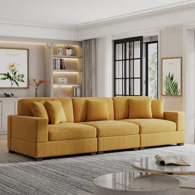 Canapé modulaire surdimensionné et moderne avec oreillers