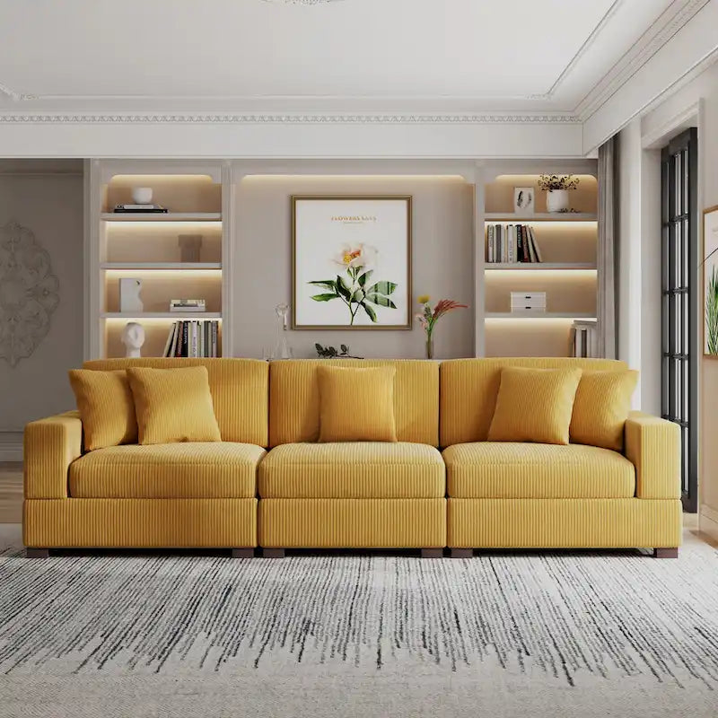 Canapé modulaire surdimensionné et moderne avec oreillers