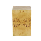 Table d'appoint carrée/cubique en bois, motif grain de bois - marron