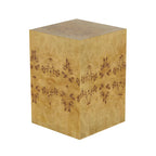 Table d'appoint carrée/cubique en bois, motif grain de bois - marron
