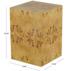 Table d'appoint carrée/cubique en bois, motif grain de bois - marron