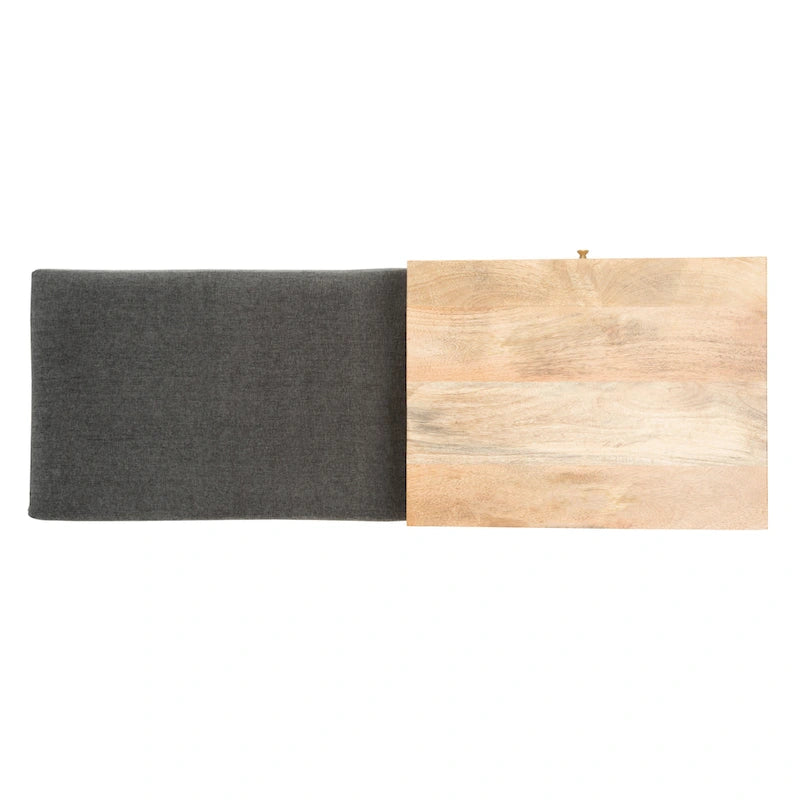 Banc moderne à 2 tiroirs avec coussin - 43 L x 15 P x 21 H po.