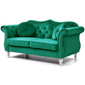 68-inch velvet two-seater sofa with 2 cushions - 68 inches long x 35 inches wide x 34 inches high
