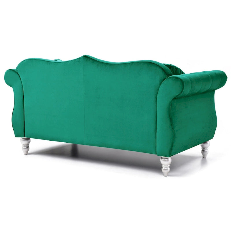 68-inch velvet two-seater sofa with 2 cushions - 68 inches long x 35 inches wide x 34 inches high