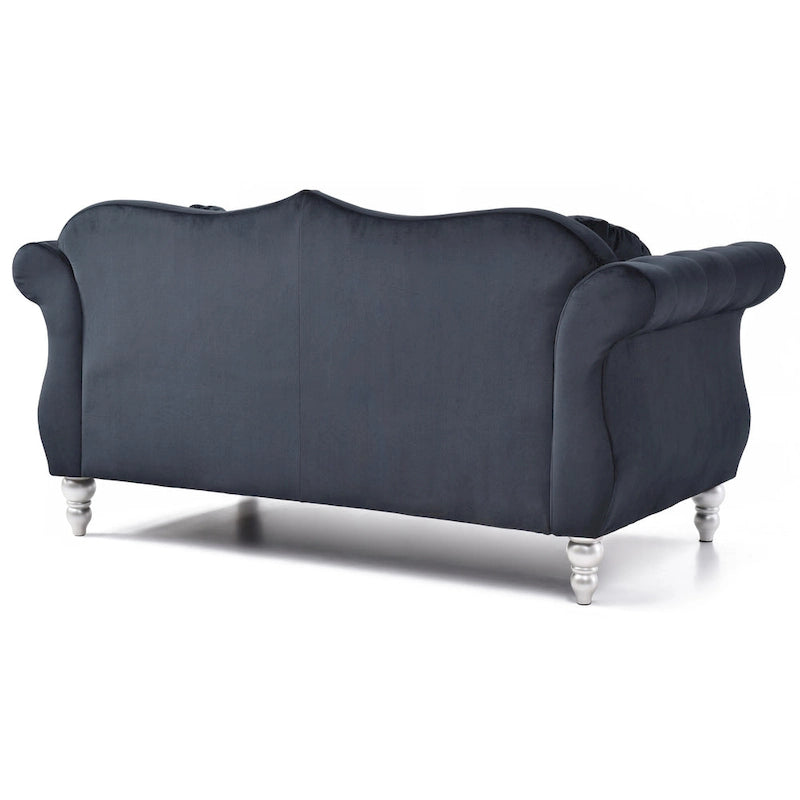 68-inch velvet two-seater sofa with 2 cushions - 68 inches long x 35 inches wide x 34 inches high