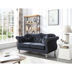 68-inch velvet two-seater sofa with 2 cushions - 68 inches long x 35 inches wide x 34 inches high