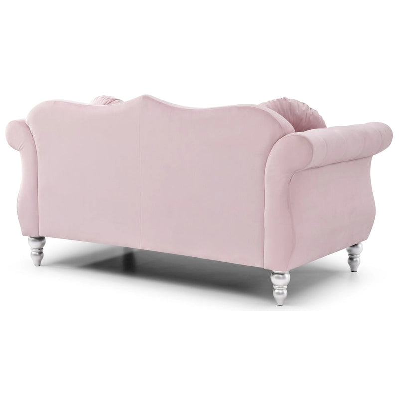 68-inch velvet two-seater sofa with 2 cushions - 68 inches long x 35 inches wide x 34 inches high