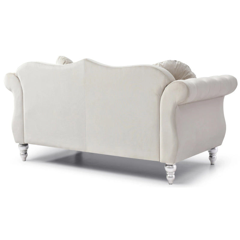 68-inch velvet two-seater sofa with 2 cushions - 68 inches long x 35 inches wide x 34 inches high