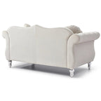68-inch velvet two-seater sofa with 2 cushions - 68 inches long x 35 inches wide x 34 inches high