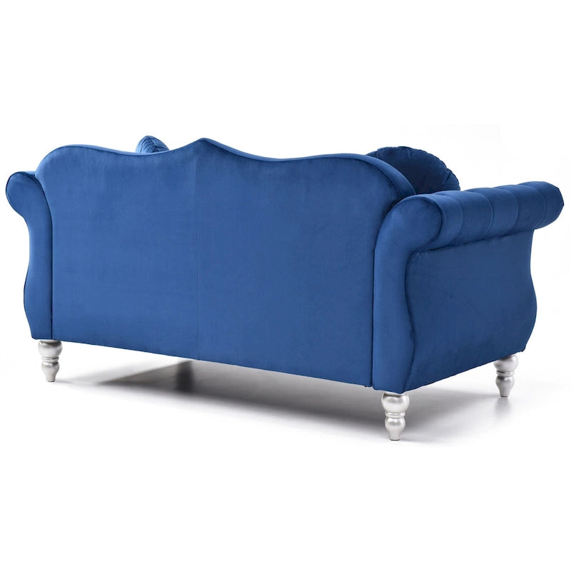 68-inch velvet two-seater sofa with 2 cushions - 68 inches long x 35 inches wide x 34 inches high