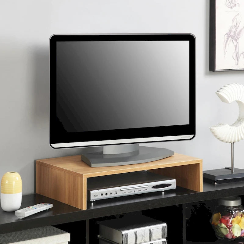 Rehausseur TV/moniteur compact et pratique, adapté aux téléviseurs jusqu'à 26 pouces.
