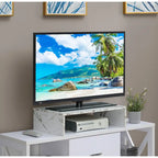 Rehausseur TV/moniteur compact et pratique, adapté aux téléviseurs jusqu'à 26 pouces.
