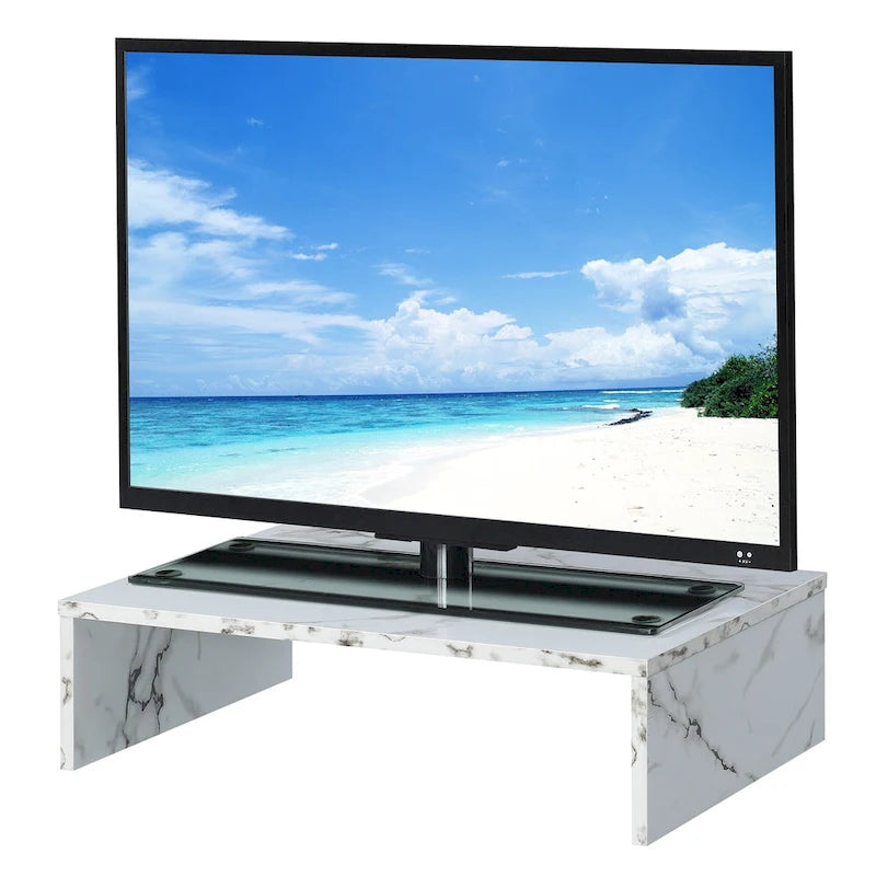 Rehausseur TV/moniteur compact et pratique, adapté aux téléviseurs jusqu'à 26 pouces.