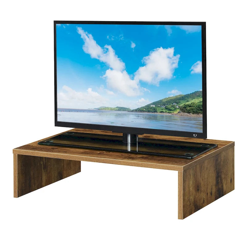 Rehausseur TV/moniteur compact et pratique, adapté aux téléviseurs jusqu'à 26 pouces.