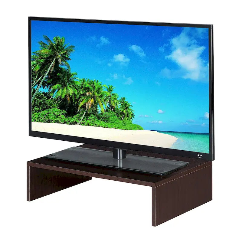 Rehausseur TV/moniteur compact et pratique, adapté aux téléviseurs jusqu'à 26 pouces.