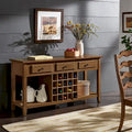 Eleanor Two-Tone Wood Wine Rack Buffet Server by iNSPIRE Q Classic