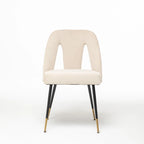 de 2 chaises de salle à manger en velours capitonné avec clous décoratifs et pieds en métal